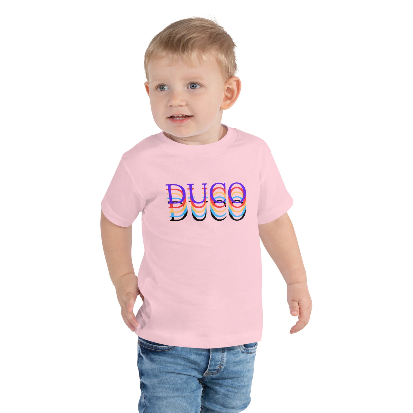 Duco Stacked Black Unisex Toddler T-Shirt